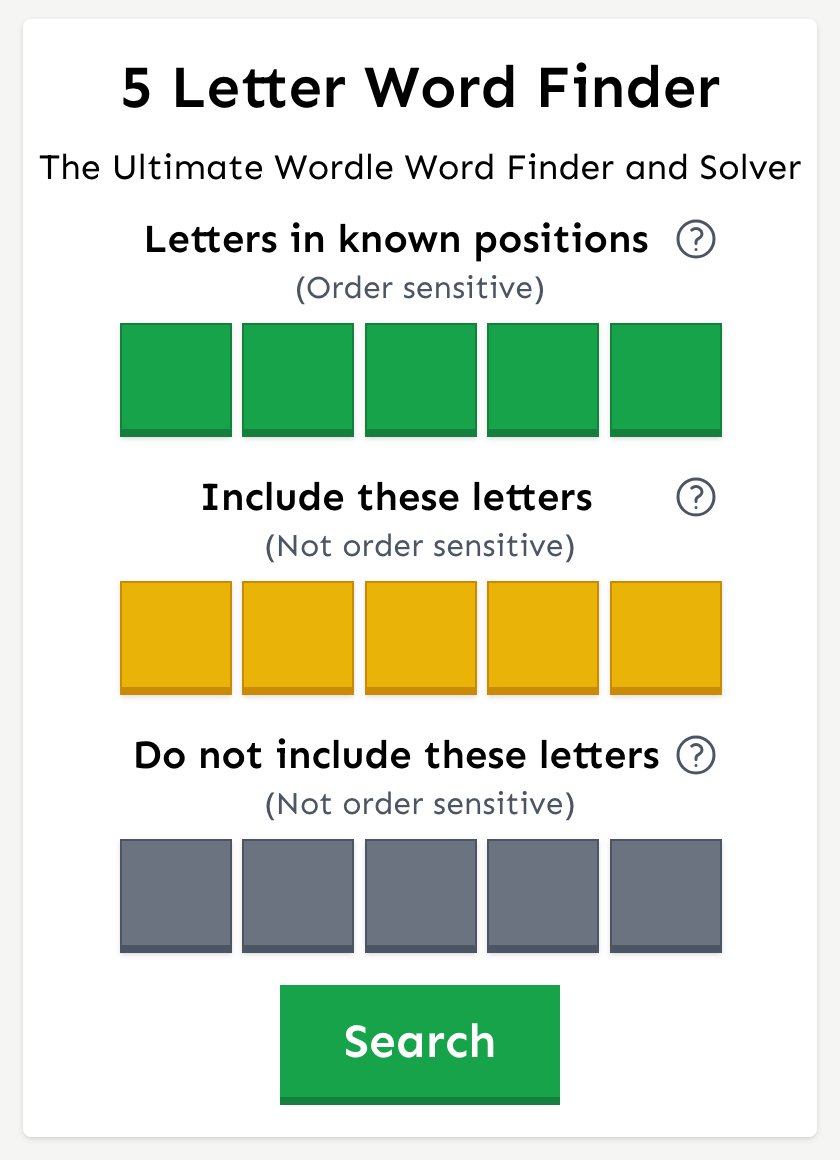5 Letter Word Finder